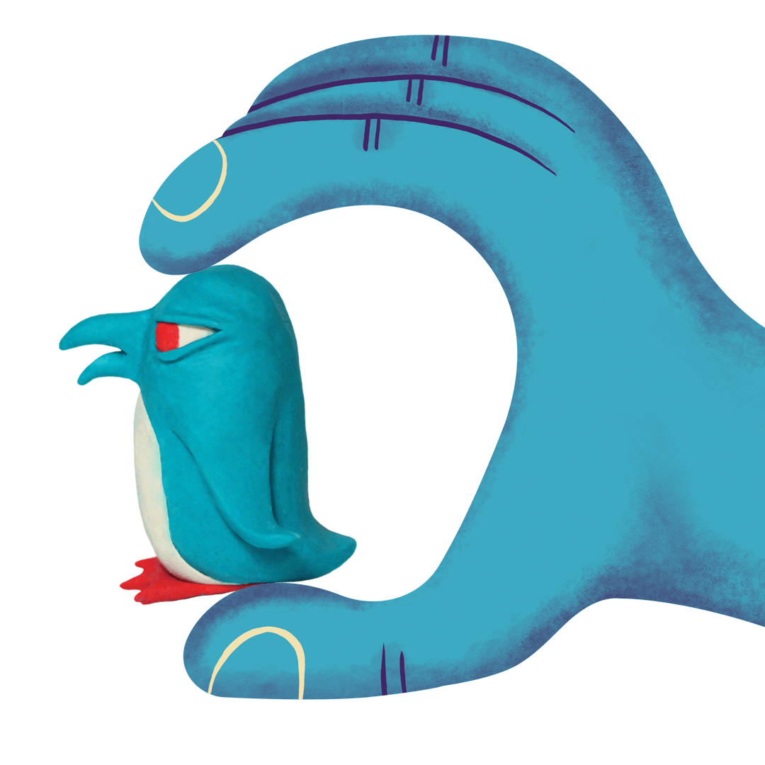 Plasticine Penguin form the Creative Space Journal
